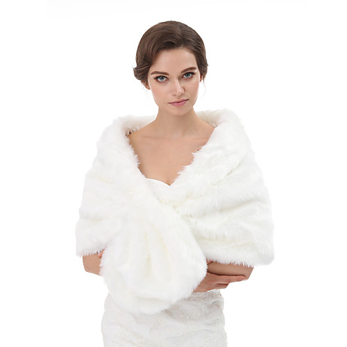 

Sleeveless Capelets Faux Fur Wedding Women's Wrap With Solid