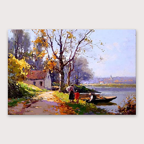 

Oil Painting Hand Painted Horizontal Abstract Landscape Modern Stretched Canvas