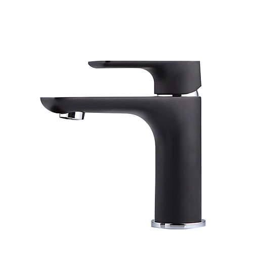 

Bathroom Sink Faucet - Widespread Black Centerset Single Handle One HoleBath Taps