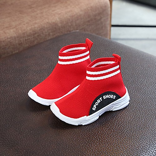 

Boys' Comfort Knit Sneakers Little Kids(4-7ys) Black / Red Spring