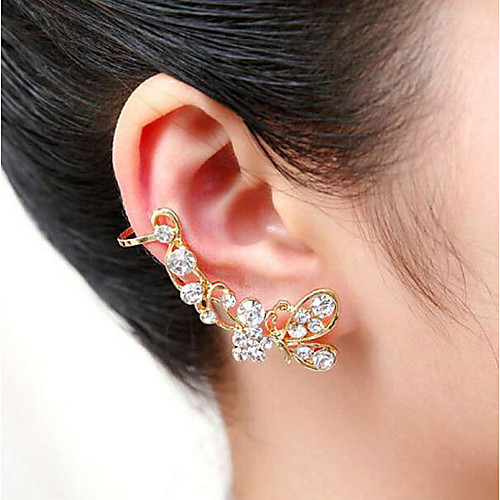 

Women's Clip on Earring Ear Cuff Hollow Out Butterfly Fashion Earrings Jewelry Gold For Party Daily Street 1pc