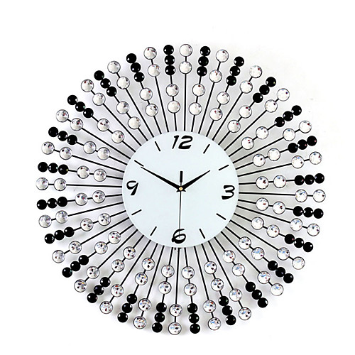 

Wall Clock Modern Contemporary Fashion Deluxe Metal Round Indoor