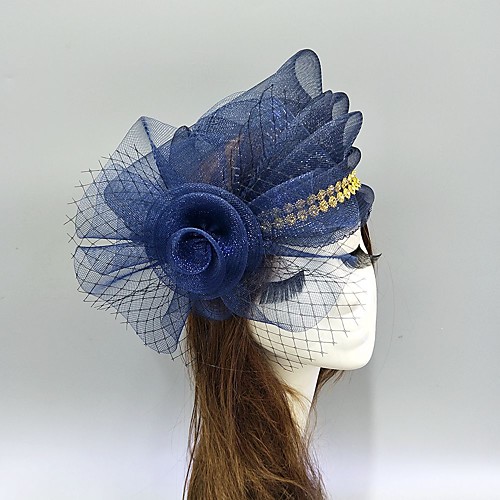 

Feathers / Net Fascinators / Hats / Headwear with Bows / Cap / Floral 1 Piece Wedding / Special Occasion Headpiece