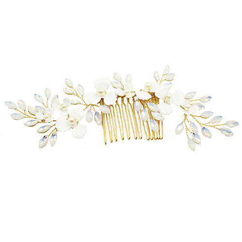

Imitation Pearl / Alloy Hair Combs / Hair Tool / Hair Accessory with Faux Pearl / Sparkling Glitter / Glitter 1pc Wedding / Birthday Headpiece