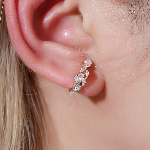 

Women's Ear Cuff Earrings Briolette life Tree Earrings Jewelry Gold / White / Gold For Engagement Daily Street Holiday Festival