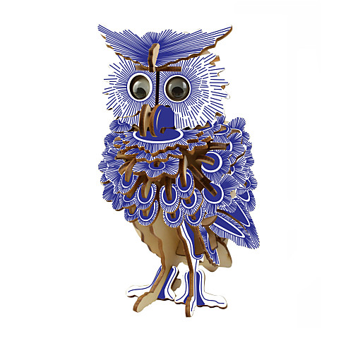 

3D Puzzle Jigsaw Puzzle Model Building Kit Owl Animals DIY Wooden 142 pcs Kid's Adults' Boys' Girls' Toy Gift / Wooden Model