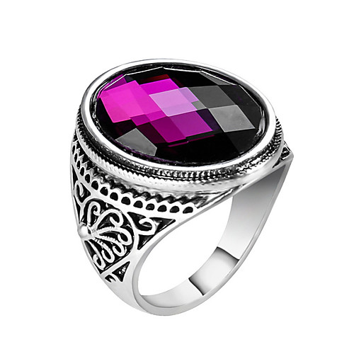 

Couple's Band Ring 1pc Black Purple Yellow Alloy Geometric Punk Trendy Daily Jewelry Geometrical Hope Cool
