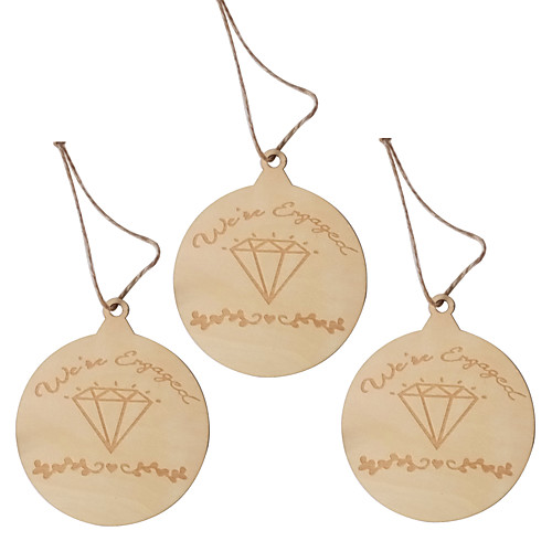 

Ornaments Wooden 3 Pieces Christmas