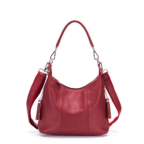 

Women's Sequin Cowhide Crossbody Bag Solid Color White / Orange / Red