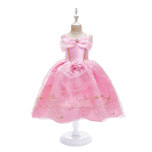 

Princess Dress Masquerade Flower Girl Dress Girls' Movie Cosplay A-Line Slip Cosplay Halloween Pink Dress Halloween Carnival Masquerade Tulle Polyster