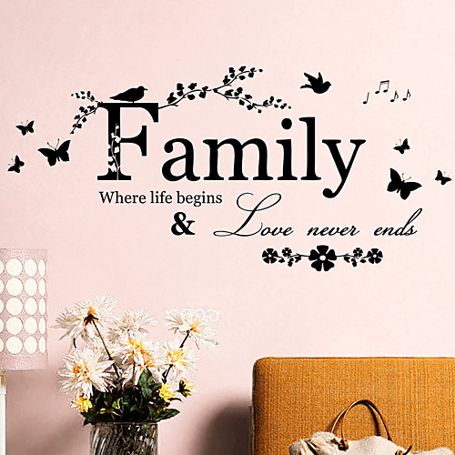 

ZY8346 New English Proverbs Family Living room bedroom background decorative wall stickers can be removed 6020 CM