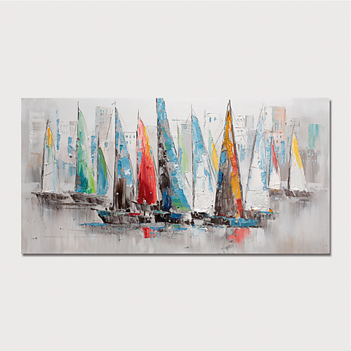 

Oil Painting Hand Painted Horizontal Abstract Landscape Modern Stretched Canvas