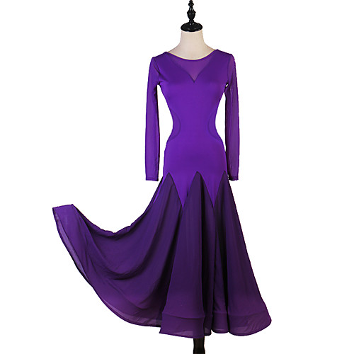 

Ballroom Dance Dress Split Joint Women's Performance Long Sleeve Spandex