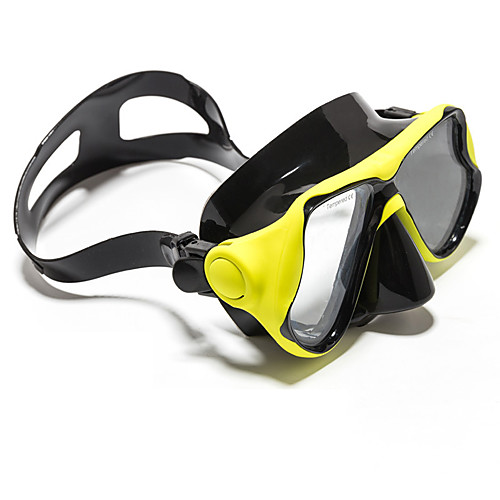 

WAVE Snorkel Mask Water Resistant / Waterproof Anti Fog Dry Top Adjustable Strap Two-Window - Swimming Diving Scuba Silicon Rubber - For Adults Red Blue Black