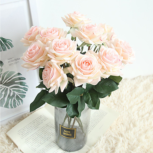 

Beautiful Rose Artificial Flowers Silk Small Bouquet Party Spring Wedding Decoration Fake Flower