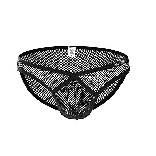

Men's Basic Briefs Underwear Mid Waist Black White S M L