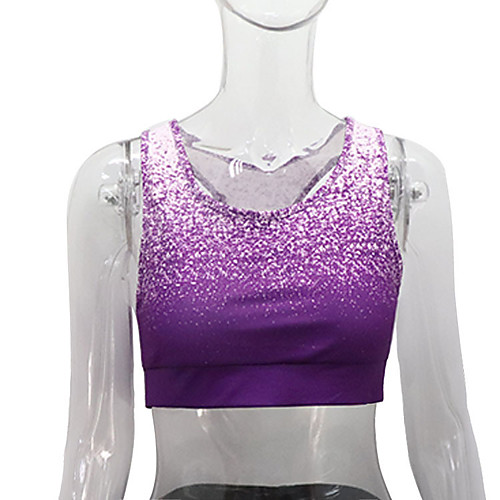 

Women's Sports Bra Yoga Top Racerback Wireless Galaxy Star Print Violet Yoga Running Fitness Bra Top Top Sleeveless Sport Activewear Lightweight Breathable Quick Dry Comfortable Stretchy Slim