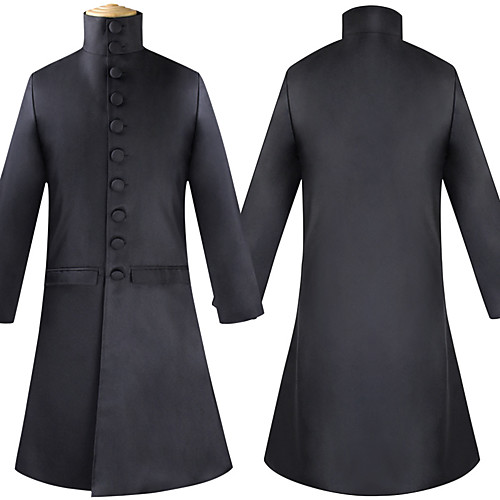 

Plague Doctor Victorian Steampunk Winter Suits & Blazers Men's Sequin Costume Black Vintage Cosplay Party Halloween Long Sleeve / Coat