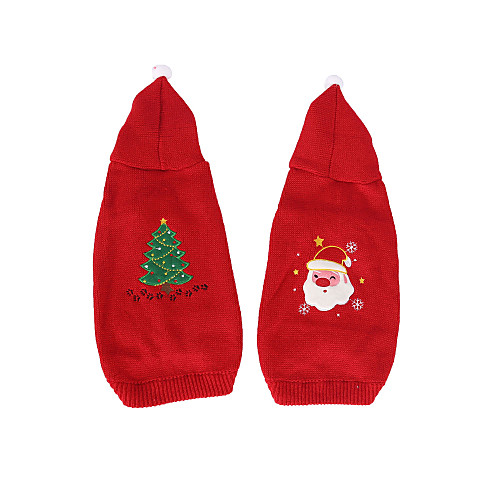 

Dog Outfits Puppy Clothes Geometric Santa Claus Holiday Christmas Halloween Winter Dog Clothes Puppy Clothes Dog Outfits Red Green Costume for Girl and Boy Dog Polyster S M L XL