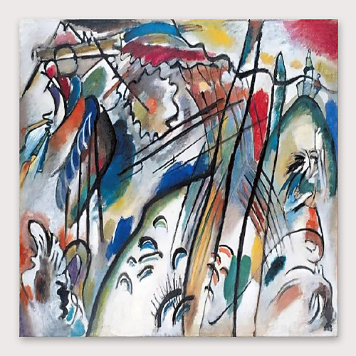 

Oil Painting Hand Painted Square Abstract Modern Stretched Canvas