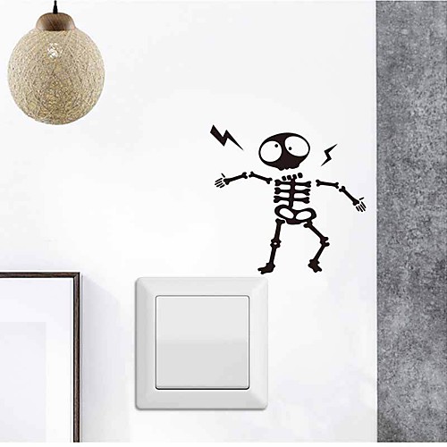 

Cartoon Eectrocuted Alien Light Switch Stickers - Plane Wall Stickers / Animal Wall Stickers Landscape / Animals Study Room / Office / Indoor 1314cm