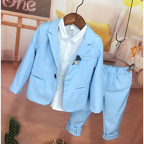 

Sky Blue Polyester Ring Bearer Suit - 1 Piece Includes Coat / Shirt / Pants