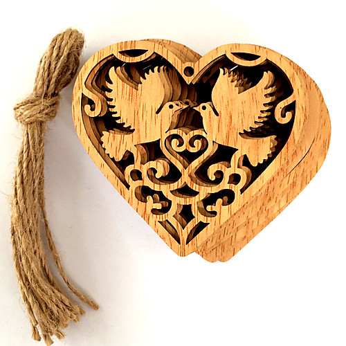 

Ornaments Wooden 10pcs Wedding Party
