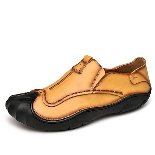 

Men's Spring & Summer / Fall & Winter Casual Daily Outdoor Loafers & Slip-Ons Fitness & Cross Training Shoes / Walking Shoes Leather Wear Proof Light Brown / Black / Khaki