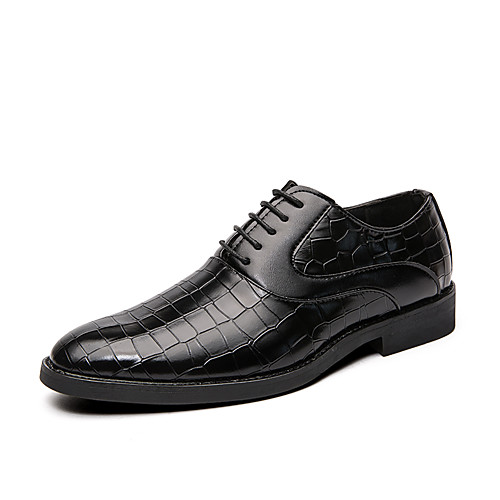 

Men's Summer / Fall Business / Classic Party & Evening Office & Career Oxfords Faux Leather Non-slipping Wear Proof Black / Yellow / Red