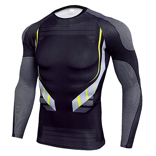 

JACK CORDEE Men's Long Sleeve Compression Shirt Cycling Jersey Winter Fleece Elastane Black Stripes Bike Compression Clothing Top Mountain Bike MTB Road Bike Cycling Thermal / Warm Quick Dry