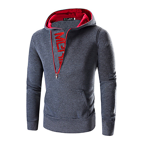 

Men's Hoodie Color Block Hooded Casual / Street chic Slim Black Blue Red Light gray Dark Gray US32 / UK32 / EU40 US34 / UK34 / EU42 US36 / UK36 / EU44 US38 / UK38 / EU46 US40 / UK40 / EU48