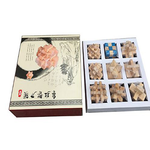 

Jigsaw Puzzle Wooden Puzzle IQ Brain Teaser Kong Ming Lock Luban Lock Wooden Model IQ Test Wooden Kid's Toy Gift