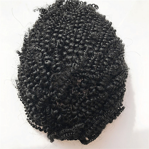 

Men's Human Hair Toupees Curly Full Lace Best Quality / New / Hot Sale / Natural Hairline