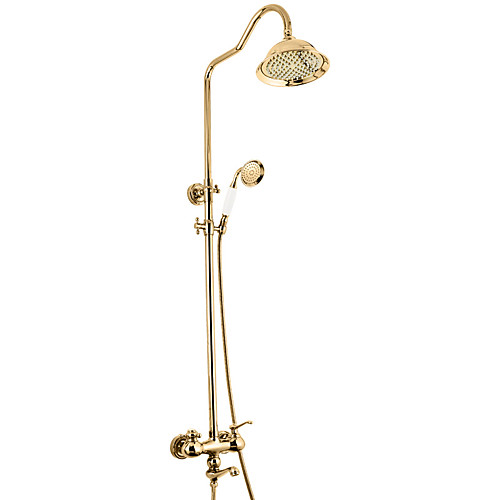 

Antique Ti-PVD Tub And Shower Ceramic Valve Bath Shower Mixer Taps / Brass / Two Handles Two Holes-Shower Faucet