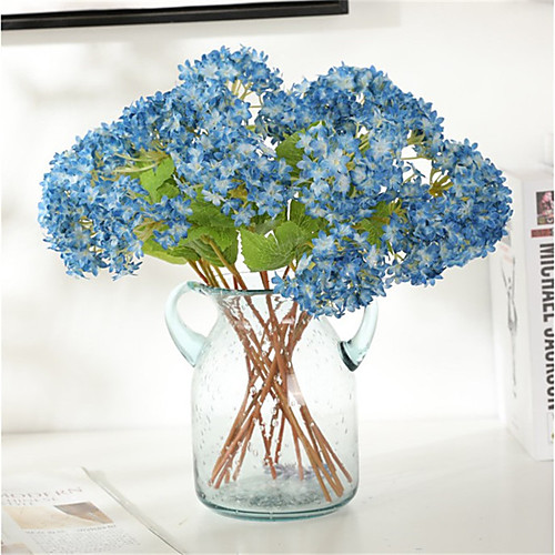

3pcs Simulation Flower Hydrangea Home Decoration Living Room Dining Table Bouquet 32cm