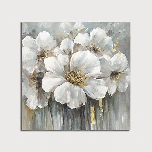 

Oil Painting Hand Painted - Abstract Floral / Botanical Modern Stretched Canvas