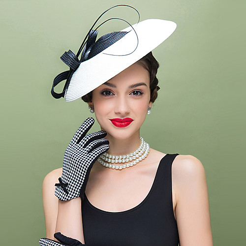 

Feather / Polyester Kentucky Derby Hat / Fascinators / Headwear with Floral 1pc Wedding / Special Occasion / Casual Headpiece