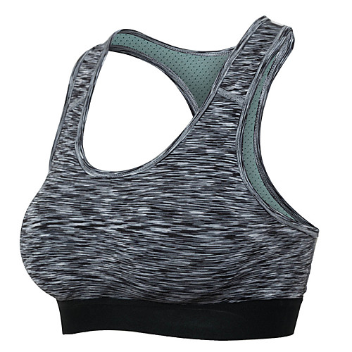 

Women's Sports Bra Top Bra Top Racerback Elastane Zumba Yoga Running Plus Size Breathable High Impact Quick Dry Padded Medium Support Red Blue Grey Print / Stretchy / Seamless / Sweat-wicking