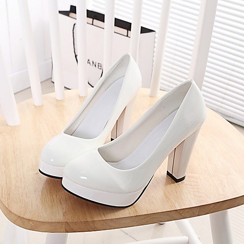 

Women's Heels Platform Round Toe PU Fall & Winter Black / White / Red