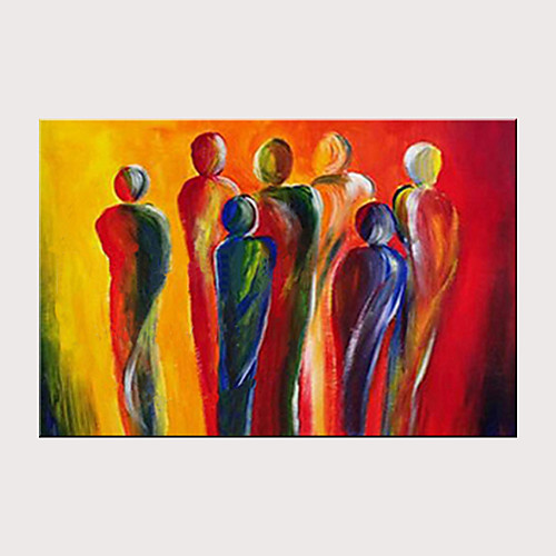 

Oil Painting Hand Painted Horizontal Abstract People Modern Rolled Canvas (No Frame)