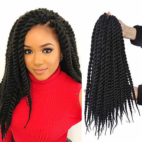 

Curly Dry Twist Braids Dreadlocks / Faux Locs Crochet Hair Braids Synthetic Hair 100% kanekalon hair Braids 22inch Braiding Hair 1 Piece Odor Free Heat Resistant