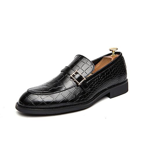 

Men's Spring & Summer / Fall & Winter Casual / British Daily Party & Evening Loafers & Slip-Ons Walking Shoes Faux Leather Non-slipping Wear Proof Light Brown / Black