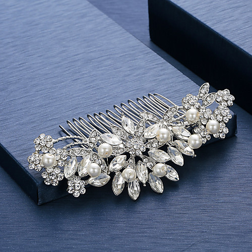 

Alloy Hair Combs / Hair Accessory with Crystals / Rhinestones 1 Piece Wedding / Special Occasion Headpiece