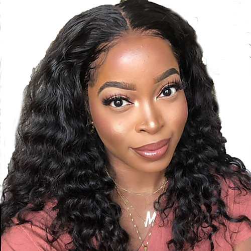 

Human Hair Lace Front Wig Free Part style Brazilian Hair Wavy Body Wave Black Wig 130% Density with Baby Hair Natural Hairline For Black Women 100% Virgin 100% Hand Tied Women's Long Human Hair Lace
