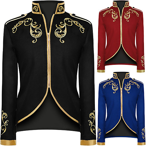 

Prince Aristocrat Victorian Steampunk Napoleon Jacket Winter Suits & Blazers Men's Costume Black / Red / Blue Vintage Cosplay Party Halloween Long Sleeve / Coat / Coat