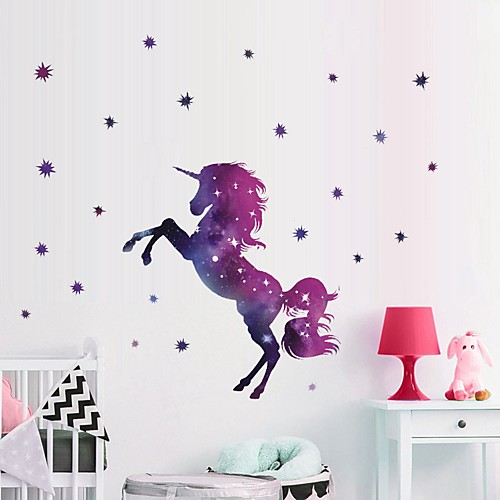 

Unicorn Decorative Wall Stickers Animals / Stars Nursery / Kids Room 4527cm