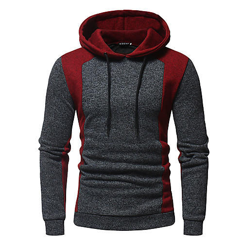 

Men's Hoodie Color Block Hooded Casual / Basic Sports Slim Blue Red US34 / UK34 / EU42 US36 / UK36 / EU44 US38 / UK38 / EU46 US40 / UK40 / EU48