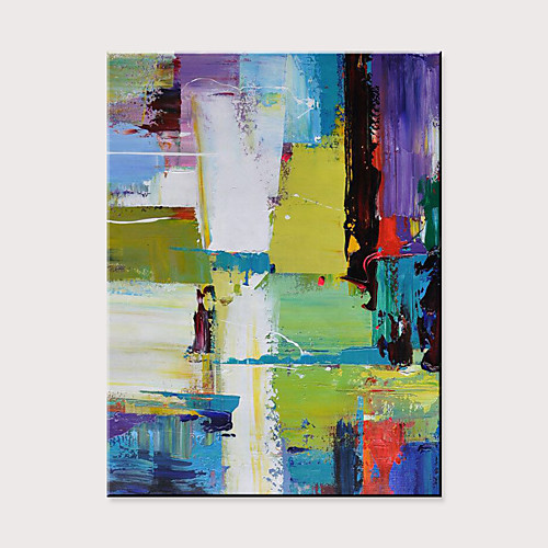 

Oil Painting Hand Painted Vertical Abstract Modern Rolled Canvas (No Frame)