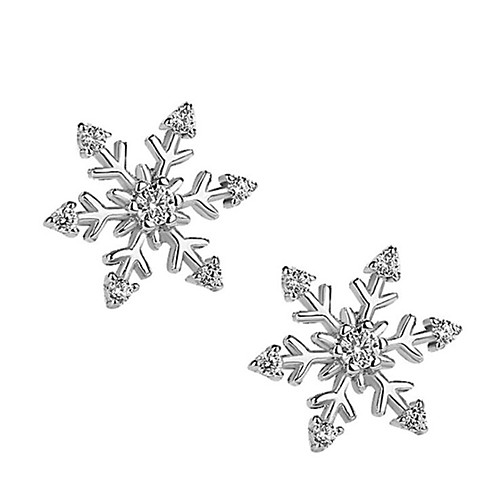 

Women's Earrings Geometrical Snowflake Stylish Earrings Jewelry Silver For Gift Daily 1 Pair