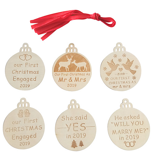 

Ornaments Wooden 6pcs Christmas